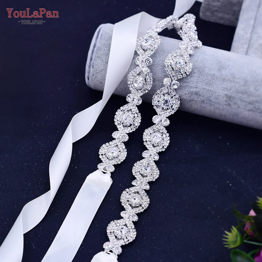 Top Trends: YouLaPan S307 Shiny Belt Bridal Belt Plus Size For Wedding Bridal Accessories Banquet Crystal Belts For Formal Dress Chain Sash Shoppable Styles