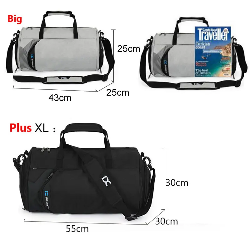 Top Trends: IX Plus XL Large Gym Bag Fitness Bags Wet Dry Training Tas Women Men Yoga Sac De Sport For Shoes 2019 Gymtas Travel Sack XA23WA Shoppable Styles - Image 4