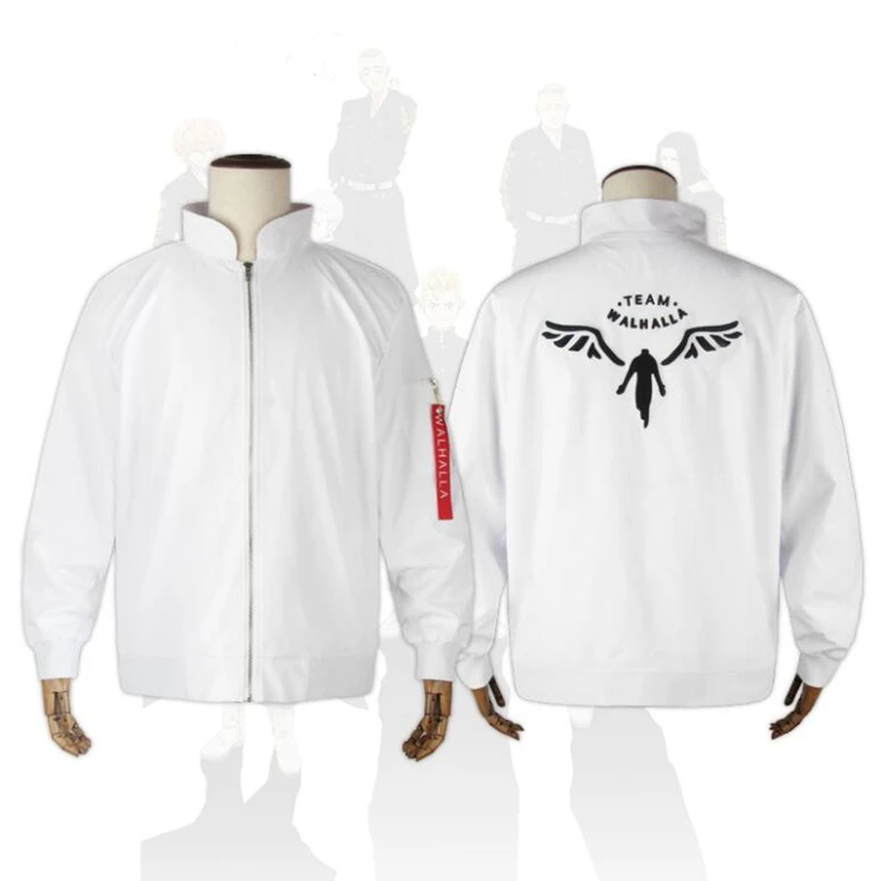 Top Trends: Anime Tokyo Revengers Cosplay Costume Hanemiya Kazutora Walhalla Uniform Coat White Jacket Adult Men Embroidery Shoppable Styles