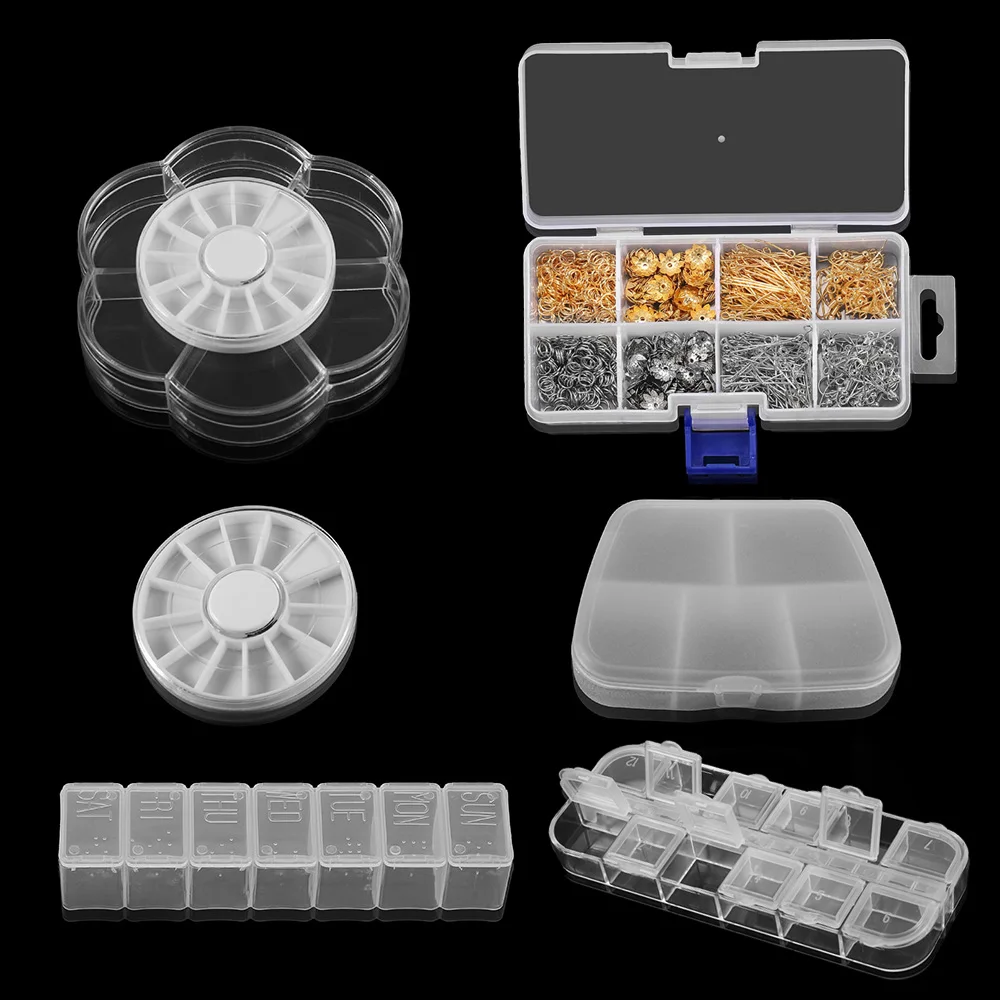 Top Trends: Transparent Plastic Storage Jewelry Box Compartment Adjustable Container For Beads Earring Box For Jewelry Rectangle Box Case Shoppable Styles - Image 6