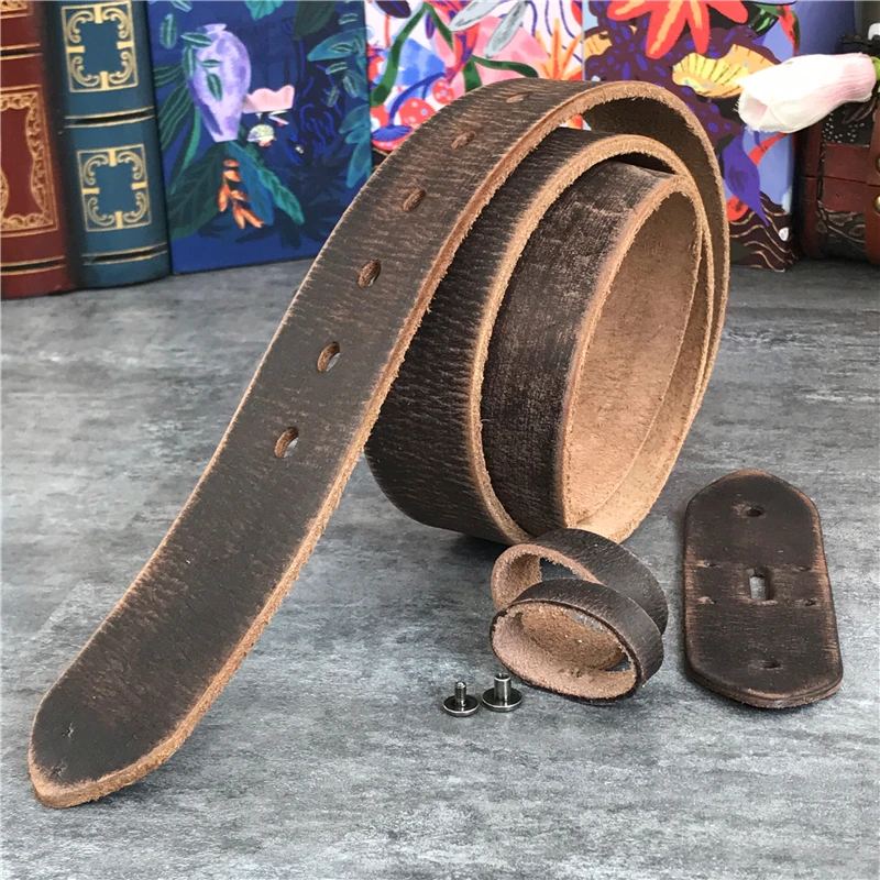 Top Trends: Vintage Leather Belts Without Buckles Men Belt Ceinture Homme Retro Mens Leather Belts Without Buckles 95-130CM SP07 Shoppable Styles