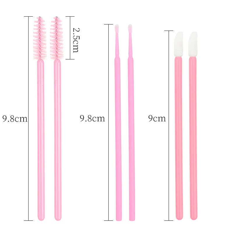 Top Trends: 200 Pcs Disposable Crystal Makeup Brushes Tool Set Eyelash Lip Microbrush Mascara Wands Applicator Swab Eyelash Extension Tools Shoppable Styles - Image 3