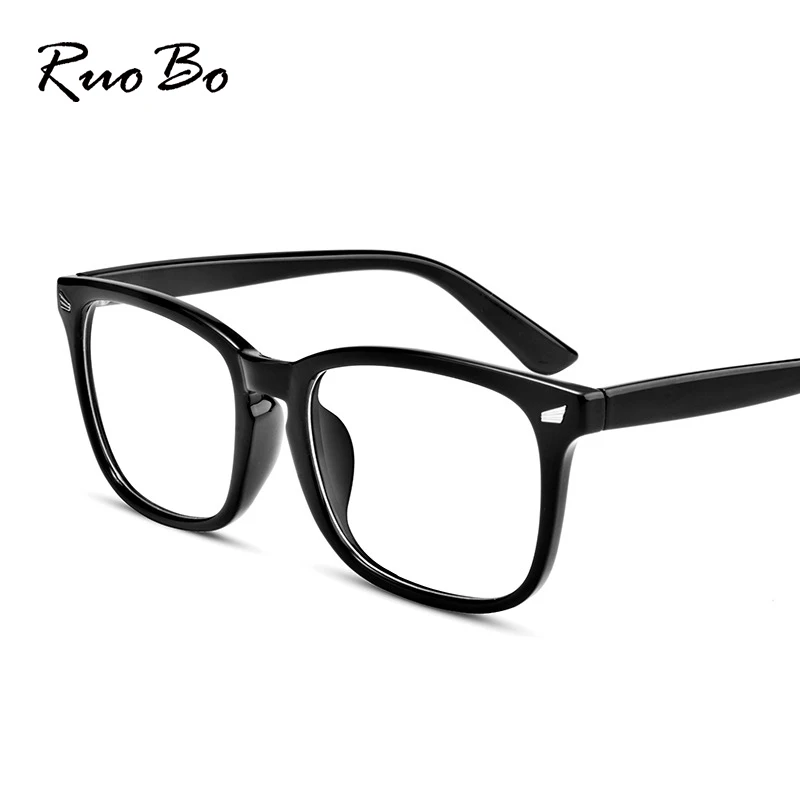 Top Trends: RUOBO Rivet Anti Blue Light Glasses Frame For Men Women Transparent Optical Spectacle Eyeglass Computer Blue Blocking Eyewear Shoppable Styles