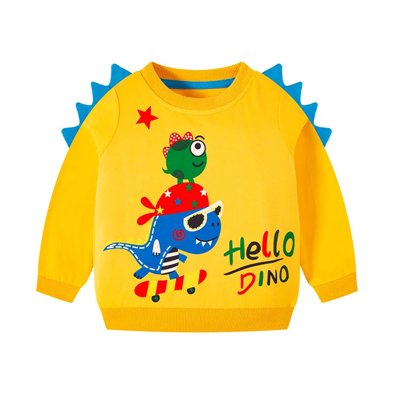 Top Trends: Children&#039;s Clothing Cotton Baby Boys Sweatshirts For Autumn Winter Kids Clothes Dinosaur Little Boys Outerwear Costume Shoppable Styles