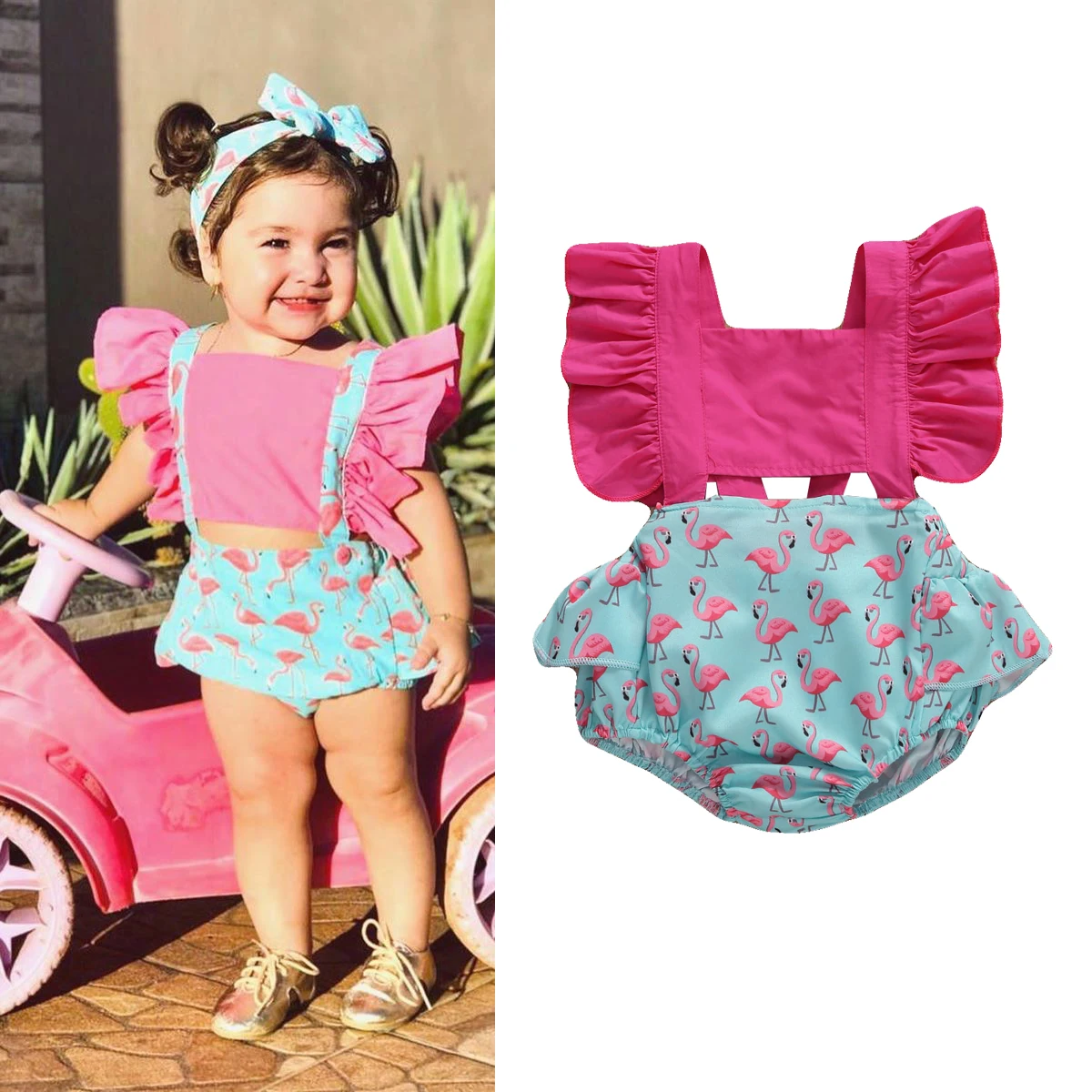 Top Trends: New 0-24M Summer Boys Hollow-Out Rompers Baby Girls Fruit Animal Print Ruffles Short Sleeve Jumpsuits Cute Infant Clothes Shoppable Styles