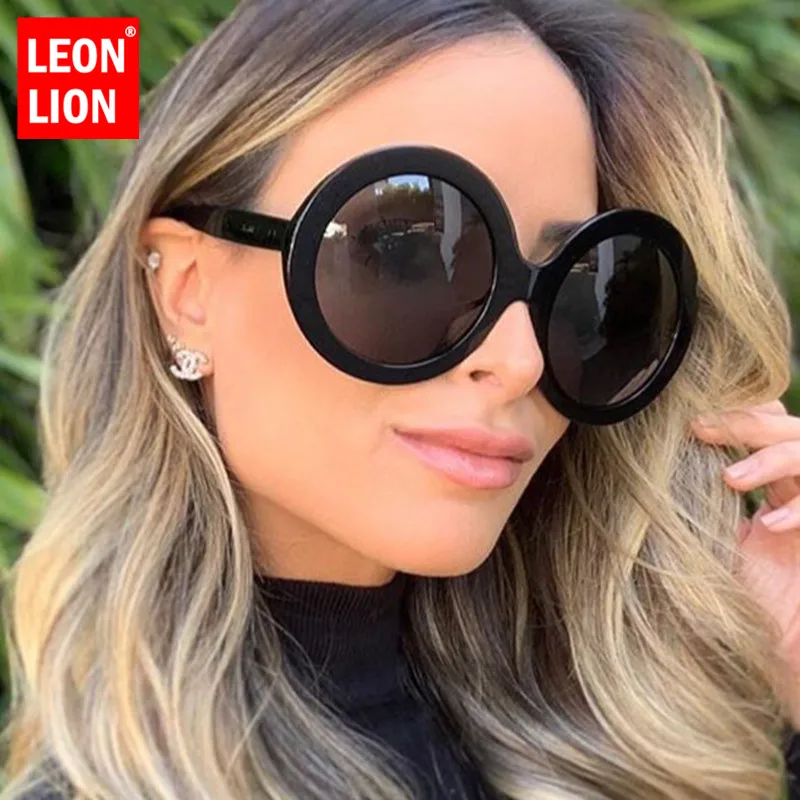 Top Trends: LeonLion 2023 Round Oversized Sunglasses Women Oval Sunglasses Women / Men Vintage Glasses For Women Luxury Oculos De Sol Gafas Shoppable Styles