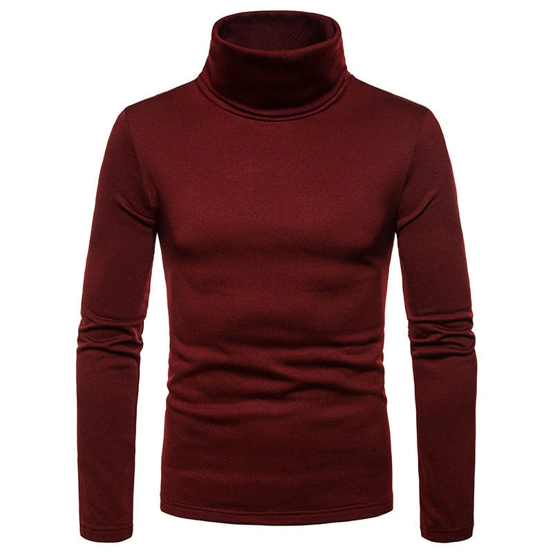 Top Trends: Fashion Men's Casual Slim Basic High Neck Undercoat Pullover Men's T-shirt Autumn Winter Top Underwear Shoppable Styles - Image 4