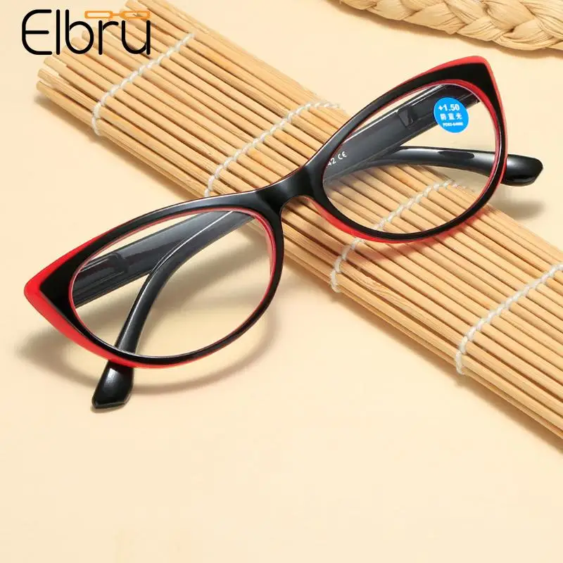 Top Trends: Elbru Reading Glasses Men Anti Blue Rays Presbyopia Goggles Women Vintage Cat Eye Eyeglasses Diopter+ 1.0 1.5 2.0 2.5 3.0 3.5 4.0 Shoppable Styles