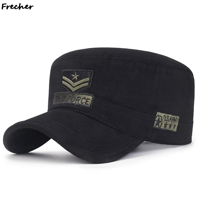 Top Trends: 2021 Men Hat Caps Airforce Military Caps Men Five-pointed Star Camouflag Cap Usa U.s Air Force Military Hat Flat Top Cap Shoppable Styles