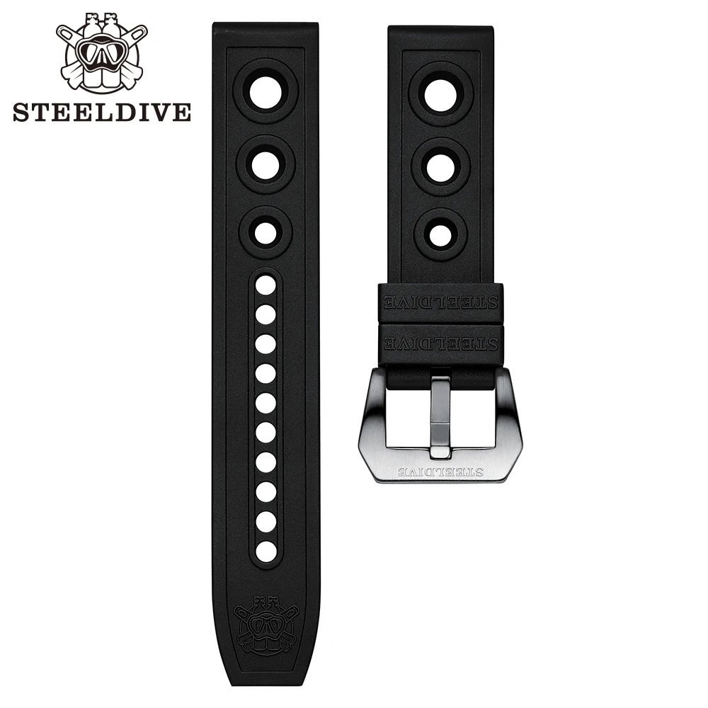 Top Trends: STEELDIVE Brand Rubber Strap 20mm 22mm Replacement Watch Bands Automatic Watch Bracelets Steel Buckle Dive Watches Strap Shoppable Styles