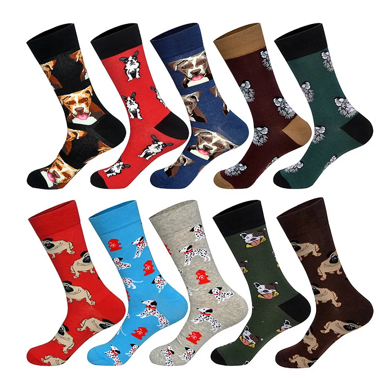 Top Trends: Men's Animals Dogs Unisex Dress Cotton Puppy Funny Street Socks Casual Cotton Sport Pug Hot Sale Skateboard Female Sox European Shoppable Styles