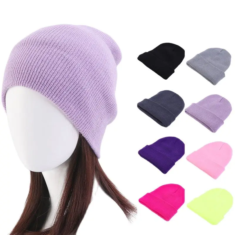 Top Trends: Solid Unisex Winter Autumn Skullies & Beanies Knitting Bonnets Shoppable Styles