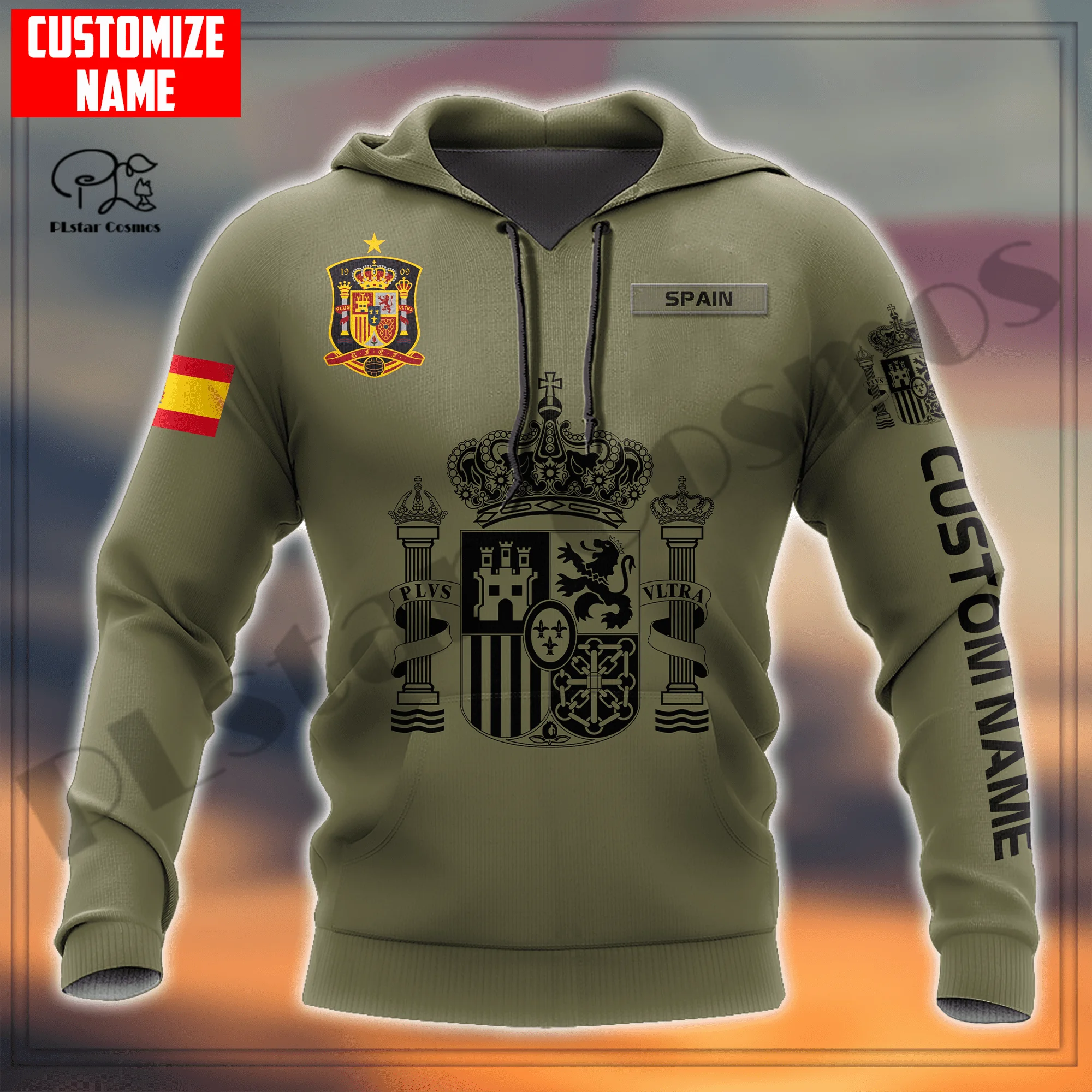 Top Trends: PLstar Cosmos 3DPrinted Newest Spain Country Custom Name Gift Unique Hrajuku Streetwear Unisex Casual Hoodies / Zip / Sweatshirt 3 Shoppable Styles