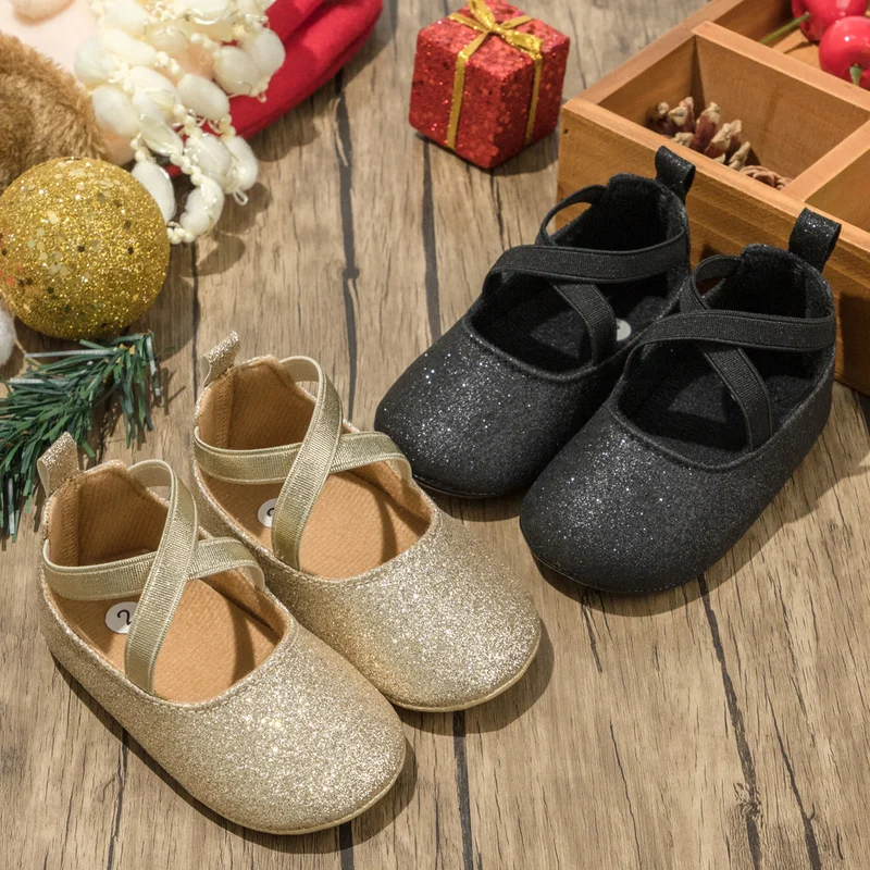 Top Trends: New Baby Shoes Baby Girl Shoes Bling Princess Gold Toddler Shoes Anti-slip Flat Rubber Sole Newborns First Walkers Infant Shoes Shoppable Styles