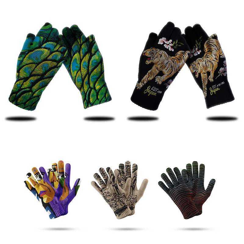 Top Trends: Tiger Snake Skin Pattern Gloves For Women Mittens Cool Punk Touch Screen Gloves Garden Outdoor Cycling Girl Female Unisex Glove Shoppable Styles