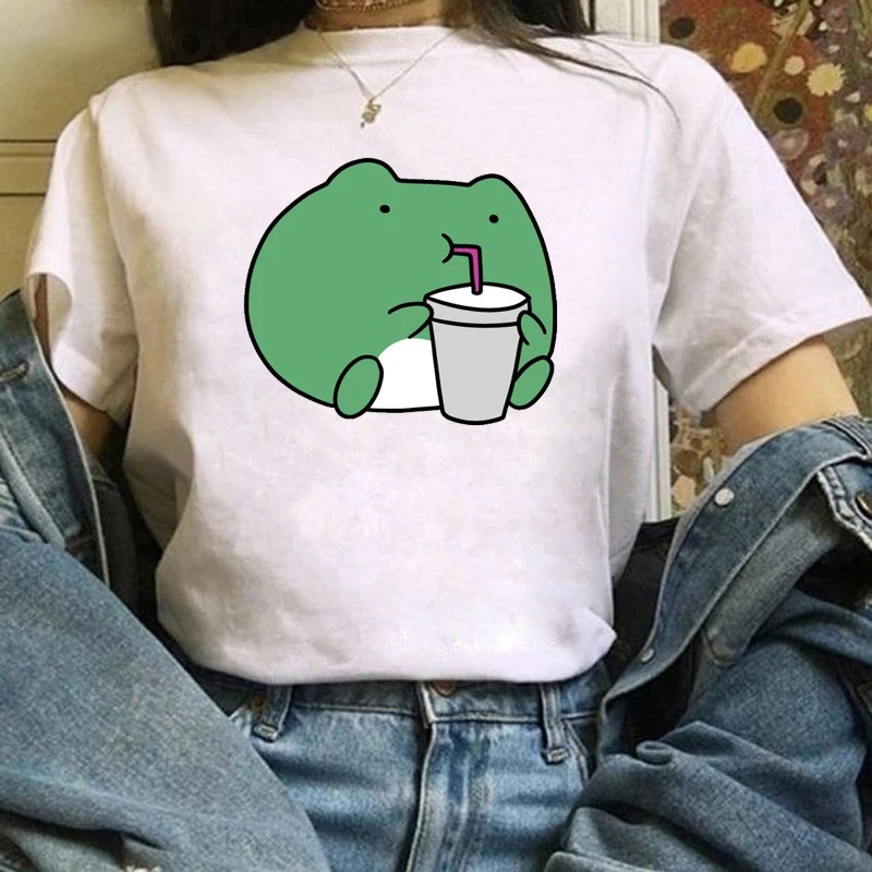 Top Trends: 2024 Summer T-shirt Skateboard Woman Frog T Shirt Harajuku Graphic Tee Y2k Top Aesthetic Clothes Vintage Fashion Shirt, Dropship Shoppable Styles - Image 3