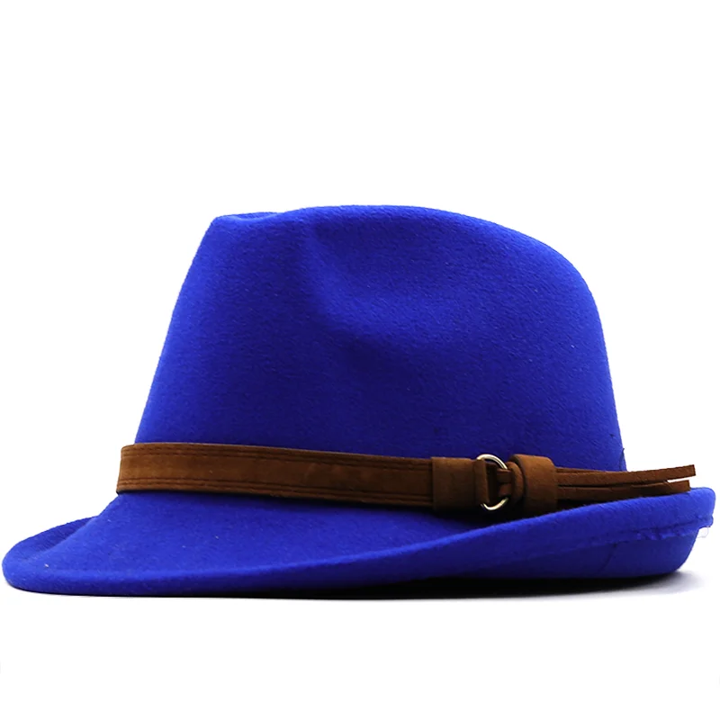 Top Trends: 2022 Hot Wool Women Men Fedora Hat For Winter Autumn Elegant Lady Gangster Trilby Felt Homburg Church Jazz Hat Shoppable Styles