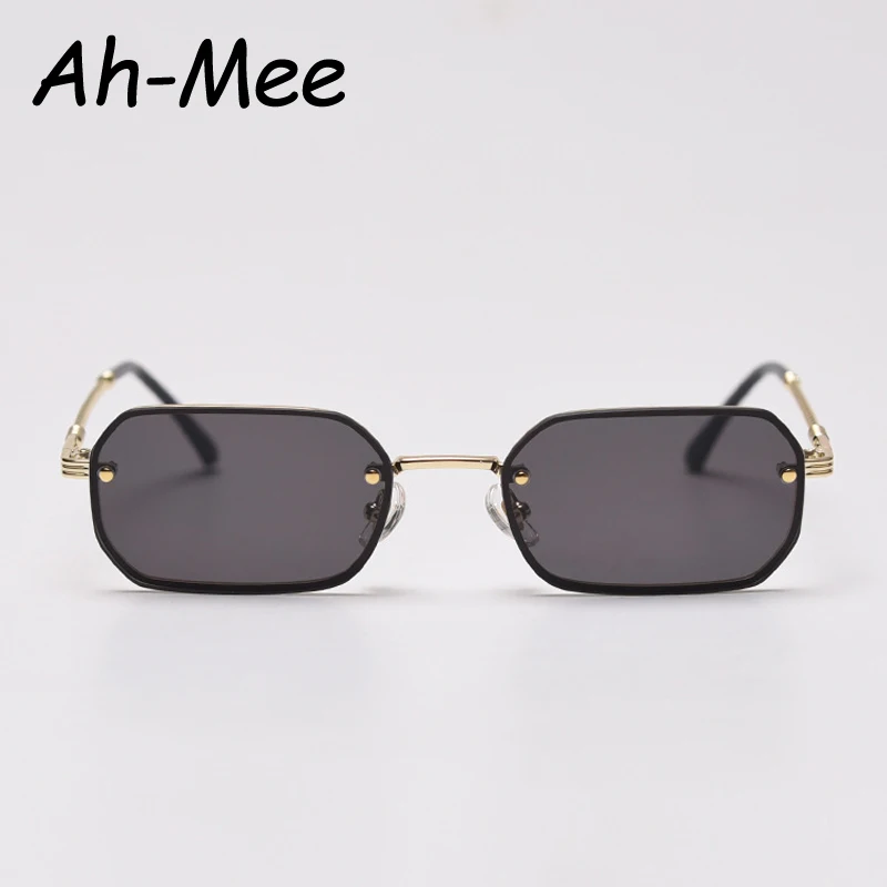 Top Trends: Small Square Rimless Sunglasses Women Brand Trending Black Sun Glasses For Female Vintage Eyewear UV400 Shoppable Styles