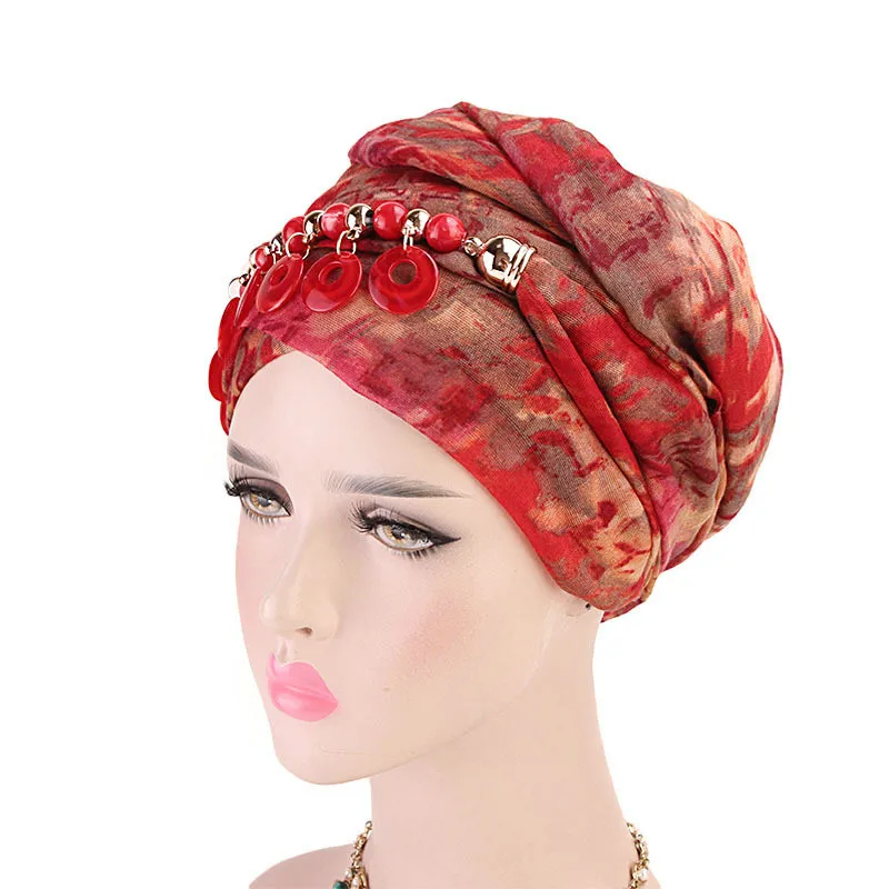 Top Trends: Women Fashion Scarf Hijab Hat Multi-style Decorative Jewelry Necklace Beading Pendant Scarf Turban Hair Accessories Wholesale Shoppable Styles