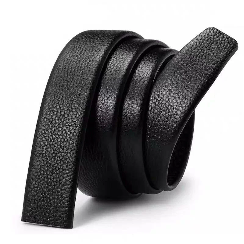 Top Trends: 2024 Autumn New Fashion Black Belt Buckle Free Men's Simple Design Soft PU Leather Casual Youth Auto Buckle Headless Jeans Belt Shoppable Styles