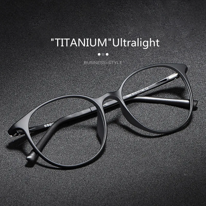 Top Trends: Ultralight Pure Titanium Men Comfortable Eyewear Women Vintage Round Big Frame Myopia Reading Optical Prescription Glasses Shoppable Styles