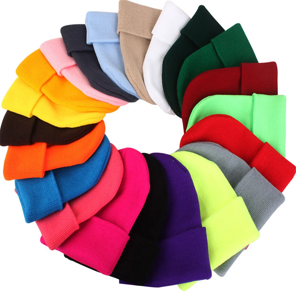 Top Trends: New Autumn Winter Hats For Woman New Beanies Knitted Fluorescent Hat Girls Female Beanie Caps Warmer Bonnet Unisex Casual Cap Shoppable Styles