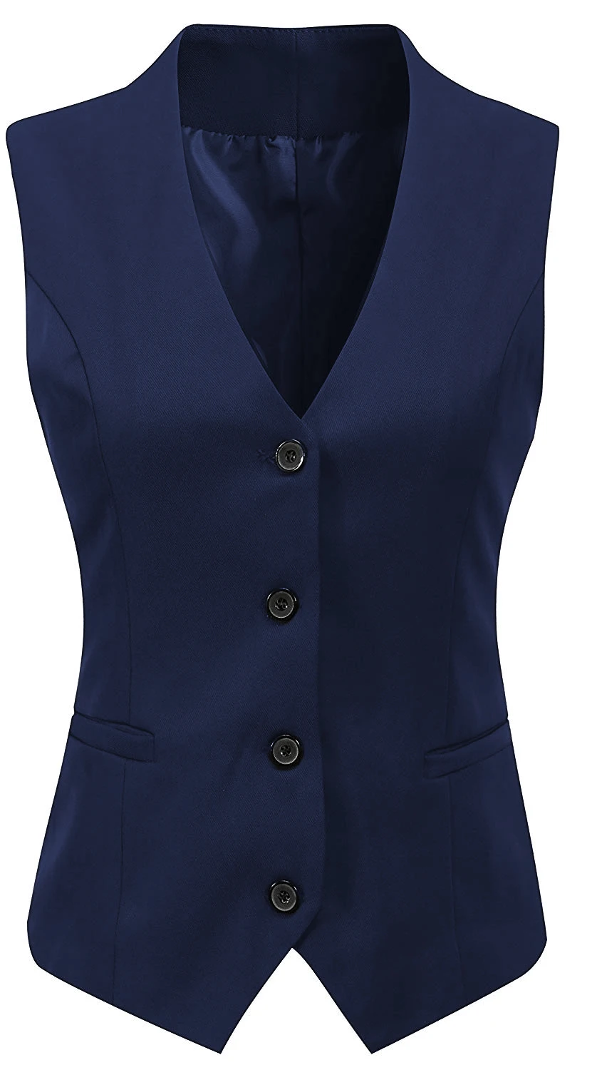 Top Trends: Women's Formal 4 Button V-Neck Business Dress Suit Vest Waistcoat Жилет женский Shoppable Styles