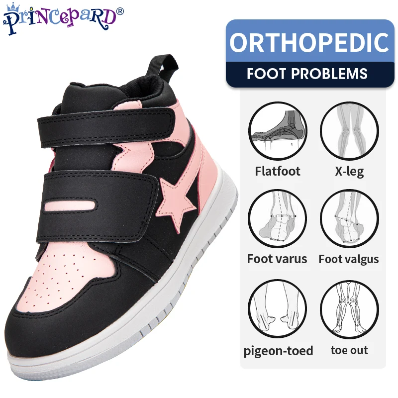 Top Trends: Kids Sneakers Children Orthopedic Shoes, Tip Toe Walking High-Top Ankle Support Anti-Slip Sole Trainers For Girls Boys Shoppable Styles