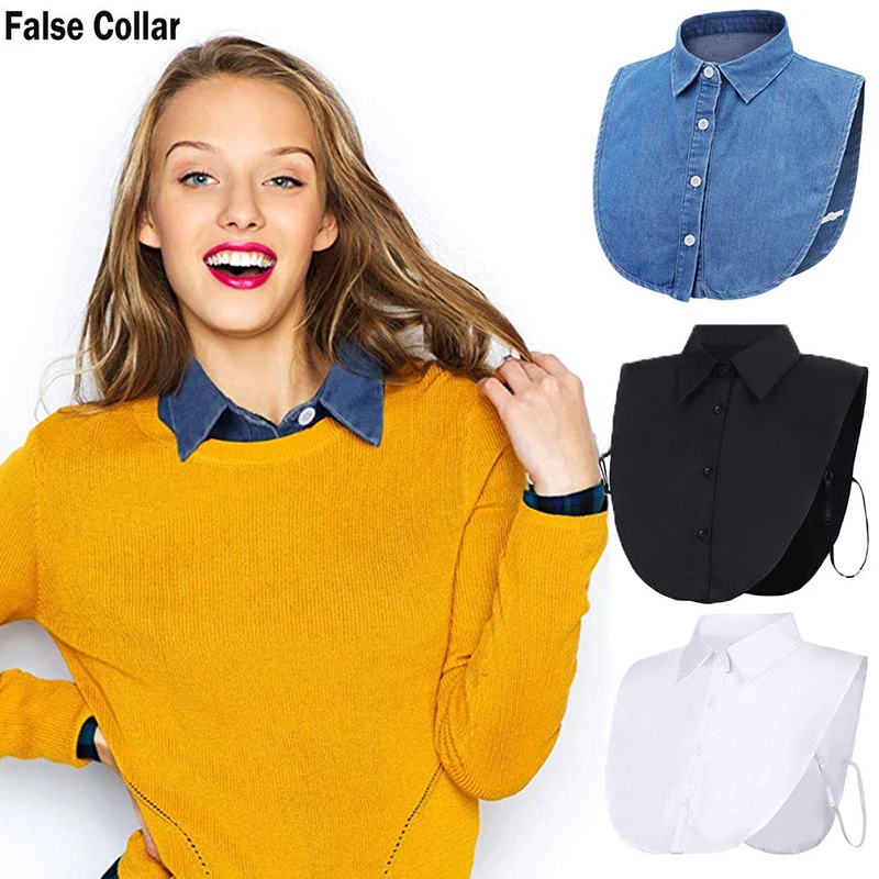 Top Trends: Women Ladies Fake False Lapel Half Shirt Style Blouse Detachable Removable Collar Unisex Men Women Accessories Neck Decor Shoppable Styles