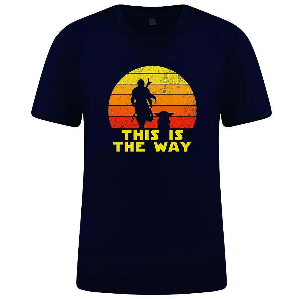 Top Trends: Mandalorian THIS IS THE WAY T-Shirts Mens Fashion Star Wars T Shirts Summer Cotton Basic Tee Tops Disney Cartoon Men T-Shirt Shoppable Styles