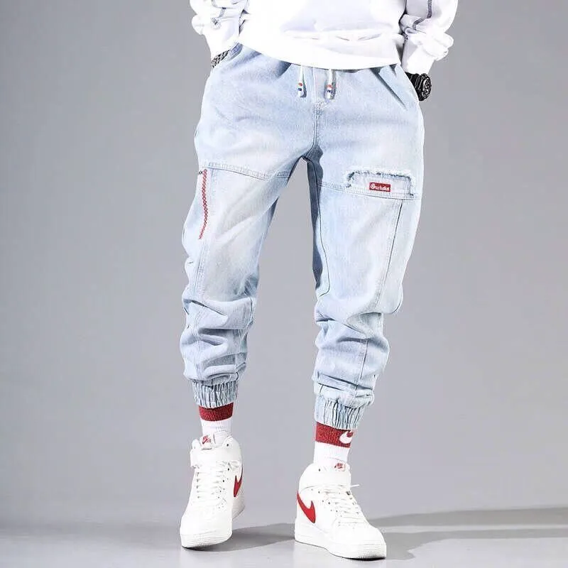 Top Trends: Streetwear Hip Hop Cargo Pants Men's Jeans Cargo Pants Elastic Harun Pants Joggers Pants In Autumn And Winter Shoppable Styles