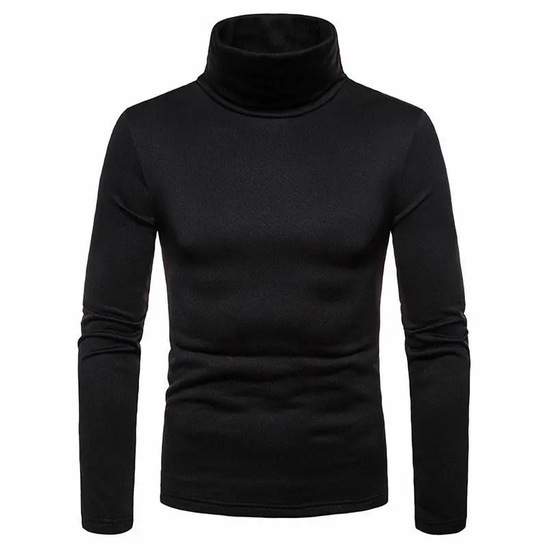 Top Trends: Fashion Men's Casual Slim Basic High Neck Undercoat Pullover Men's T-shirt Autumn Winter Top Underwear Shoppable Styles - Image 2