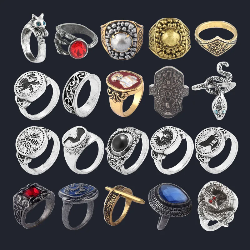 Top Trends: Game Dark Souls Series Men Rings Havel's Demon's Scar Chloranthy Badge Metal Ring Male Fans Cosplay Jewelry Accessories Shoppable Styles