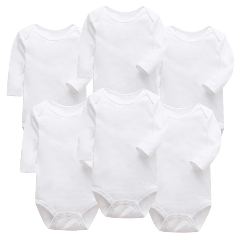 Top Trends: Baby Bodysuits Cotton Newborn Blank Long Sleeve 0-24 Months Boy White Body Bebes Blanco Roupa Menina Baby Boys Clothing Shoppable Styles