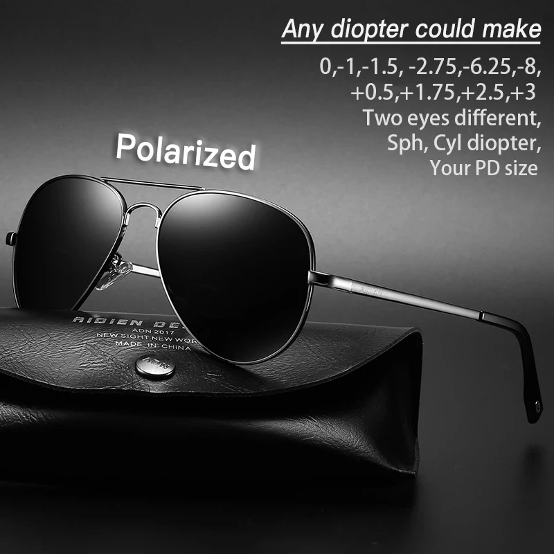 Top Trends: Myopia Sunglasses Diopter Polarized Oversize Prescription Aviation Sun Glasses For Nearsighted Men Women SPH CYL Myopic Shades Shoppable Styles