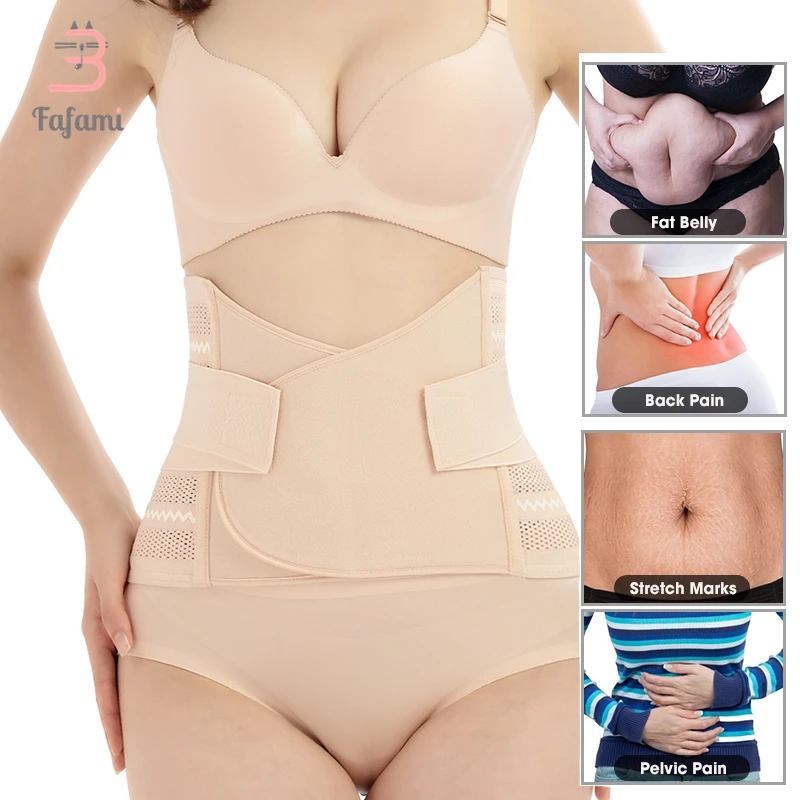 Top Trends: 3 In1 Belly Abdomen Pelvis Postpartum Belt, Body Recovery Belly Band, Lost Weight Slimming Belt After Birth Waist Trainer Corset Shoppable Styles