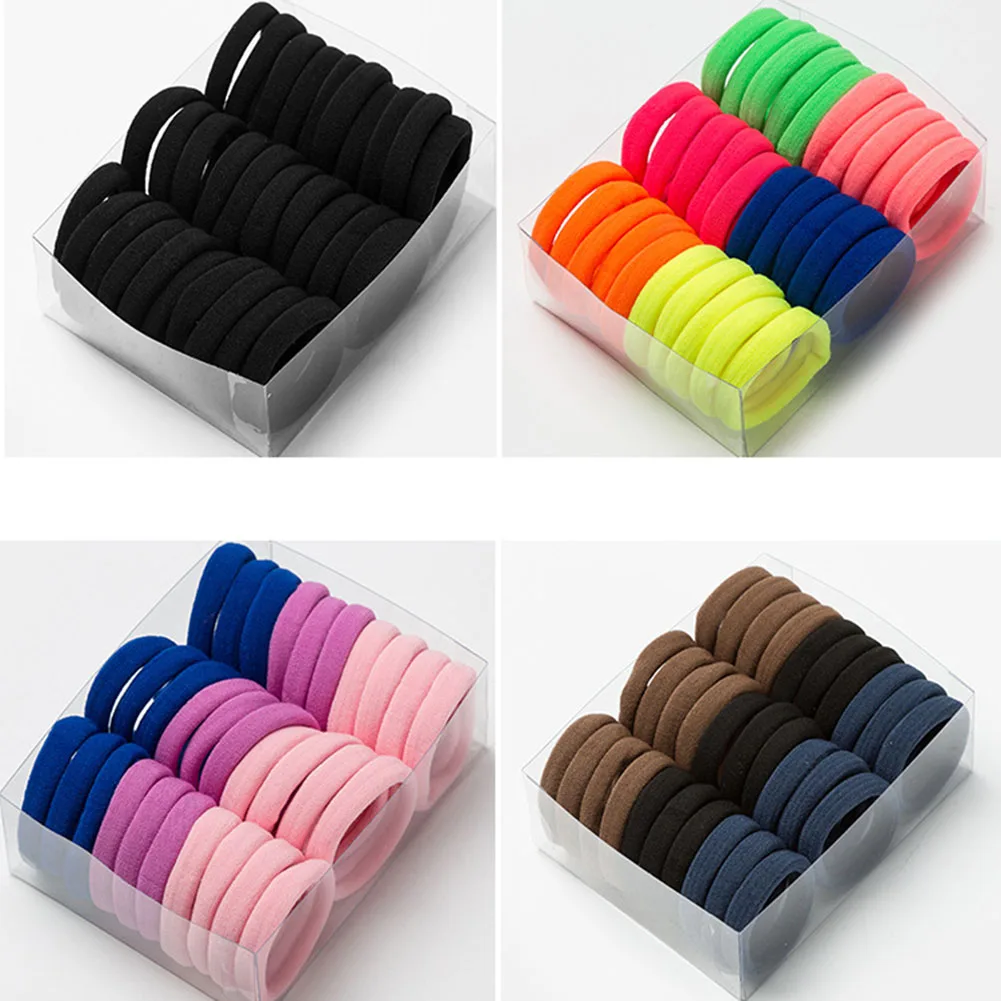 Top Trends: 30PCS Girls Elastic Hair Accessories For Kids Black White Rubber Band Ponytail Holder Gum For Hair Ties Scrunchies Hairband Shoppable Styles