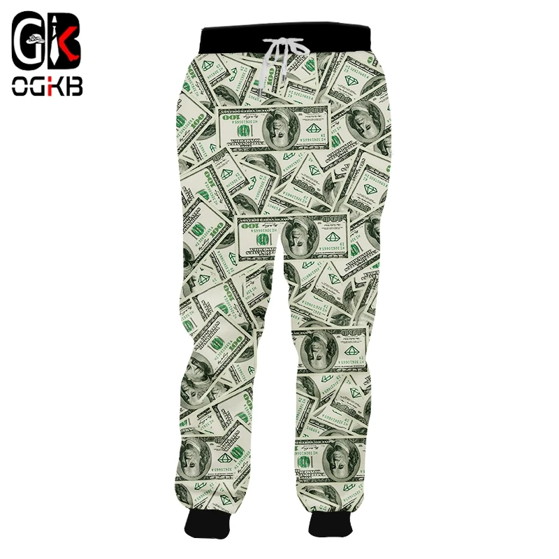 Top Trends: OGKB Jogging Pants Men's Fashion Long 3D Pants Money Print Sweatpants Streetwear Oversized Clothing Autumn Pants Fast Shipment. Shoppable Styles