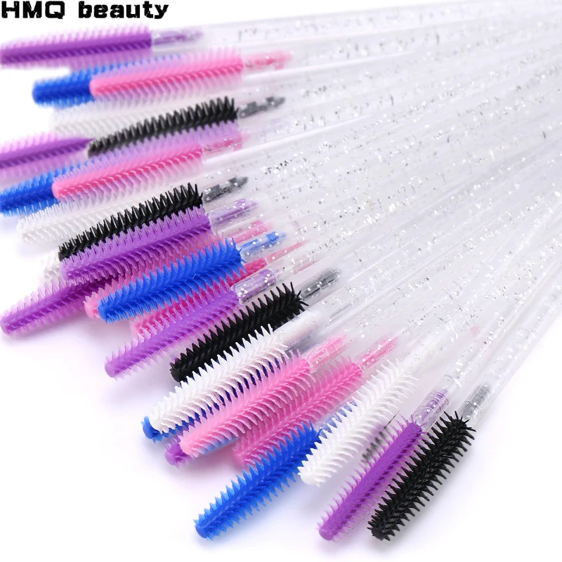 Top Trends: 20pcs Crystal Silicone Makeup Brush Eye Brush Diamond Handle Mascara Wands Eyelash Brush Eyelash Extension Tools Shoppable Styles