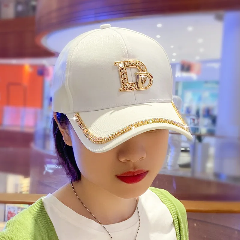 Top Trends: Spring Shiny Rhinestone Letters Casual Baseball Cap Woman 2021 Summer Trend Hat Outdoor Sunscreen Sun Hat For Women Shoppable Styles