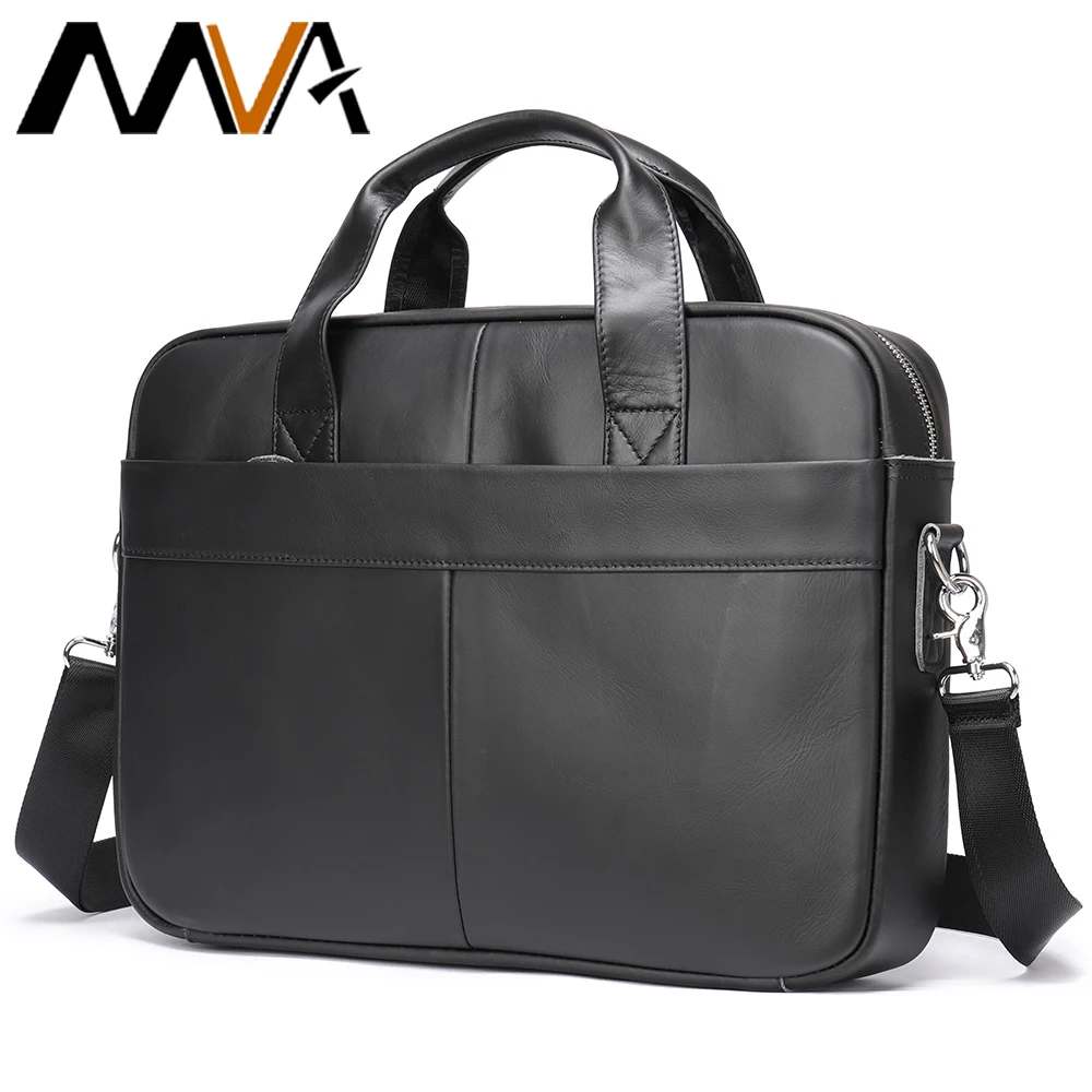 Top Trends: MVA Briefcase Men's Genuine Leather Bag Men's Office Bags For Men Messenger Bag Laptop Business Men's Leather Handbags 15 Inch Shoppable Styles