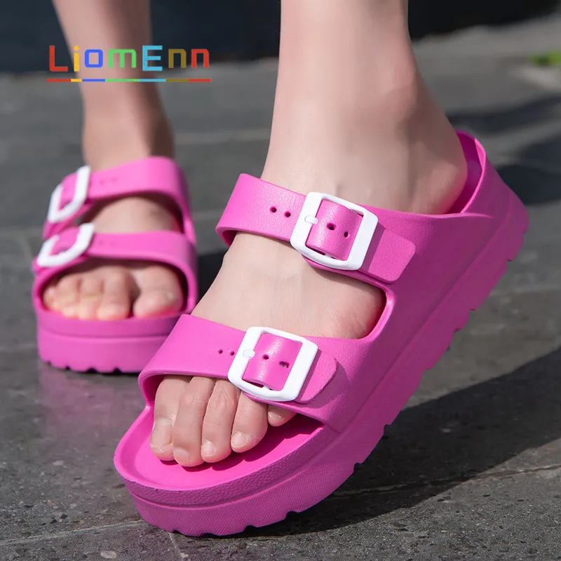 Top Trends: Summer Thick Platform EVA Slippers Women Cloud Sandals Flip Flops Beach Flat Pink Red Black White Slides 2024 Outdoor Shoes Shoppable Styles - Image 3