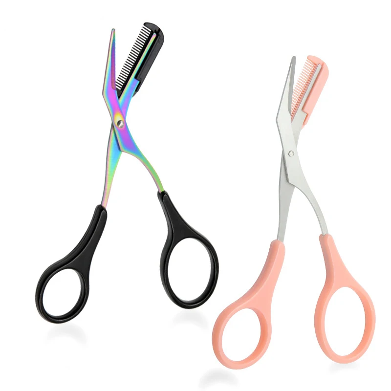 Top Trends: Eyebrow Trimmer Scissor With Comb Facial Hair Removal Grooming Shaping Shaver Cosmetic Makeup Accessories Shoppable Styles