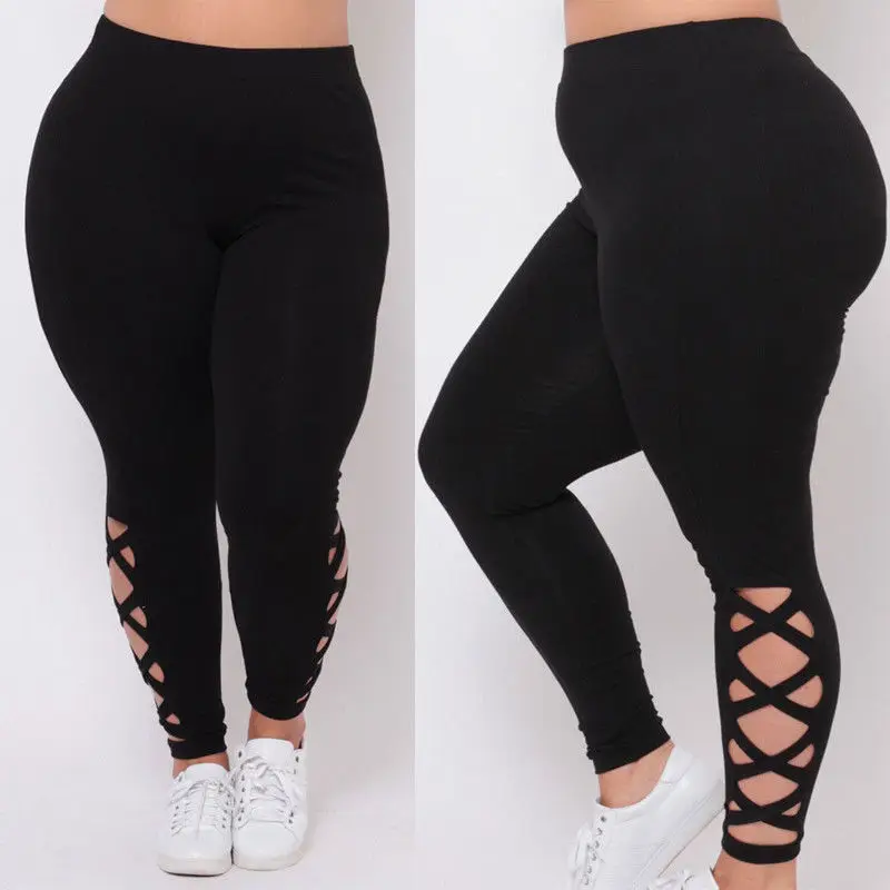 Top Trends: Fashion Women Plus Size L XL 2X 3X Criss-Cross Soft Comfort Skinny Leggings Pants Shoppable Styles