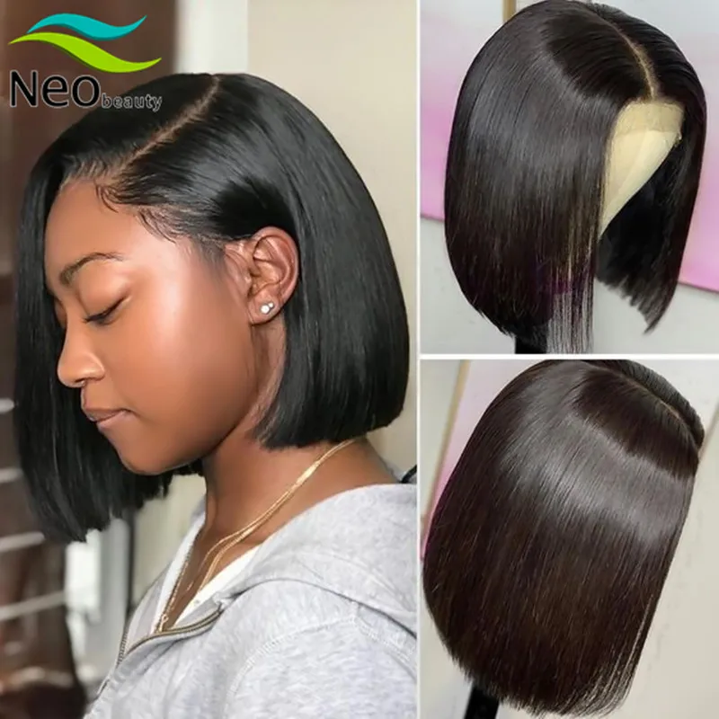 Top Trends: Short Bob Wigs Straight Lace Front Human Hair Wigs For Women Pre Pluck With Baby Hair 13x4 Lace Front Wig Glueless Lace Wig Remy Shoppable Styles