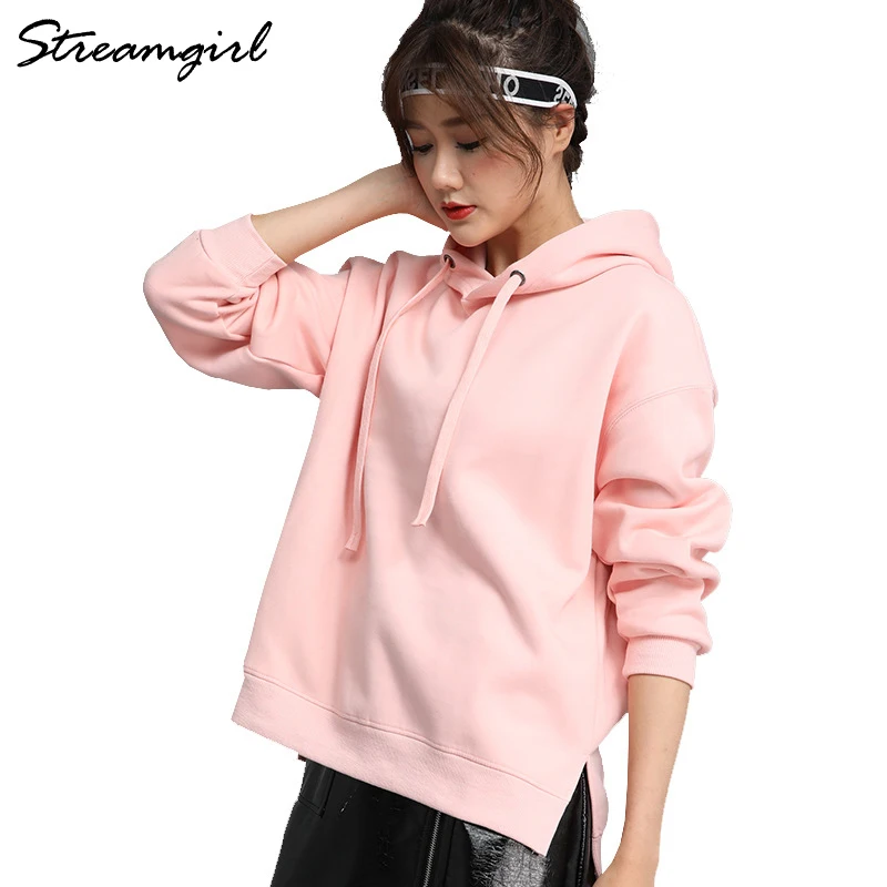 Top Trends: Women Hooded Sweatshirts Autumn 2021 Cotton Oversize Clothes Loose White Hoodies Women Vintage Oversize Sweatshirt With Hood Shoppable Styles