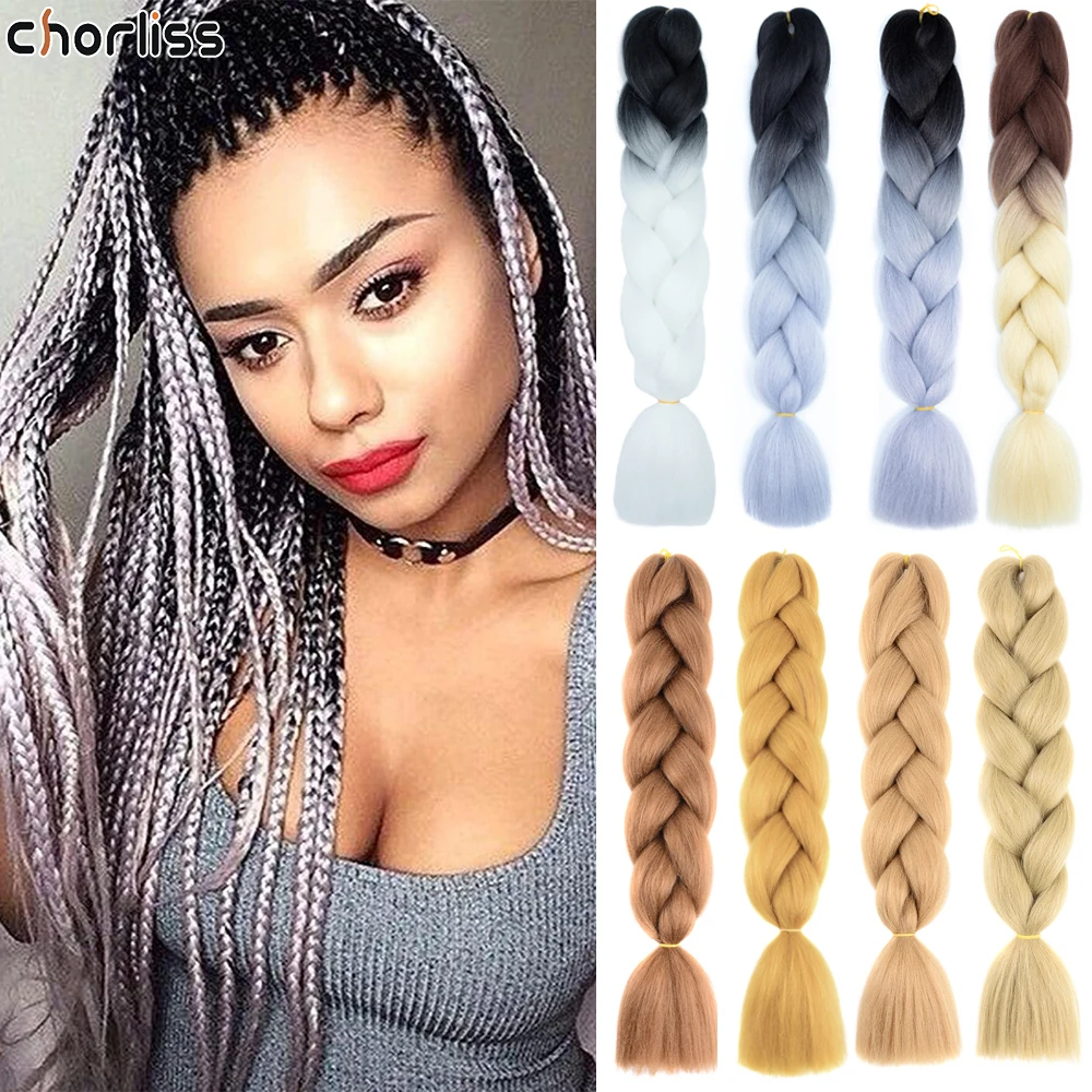 Top Trends: 24inch Long Synthetic Hair Braids Kanekalon Ombre Synthetic Braiding Hair Braids Black Pink Crochet Braiding Box Braid Hair Shoppable Styles