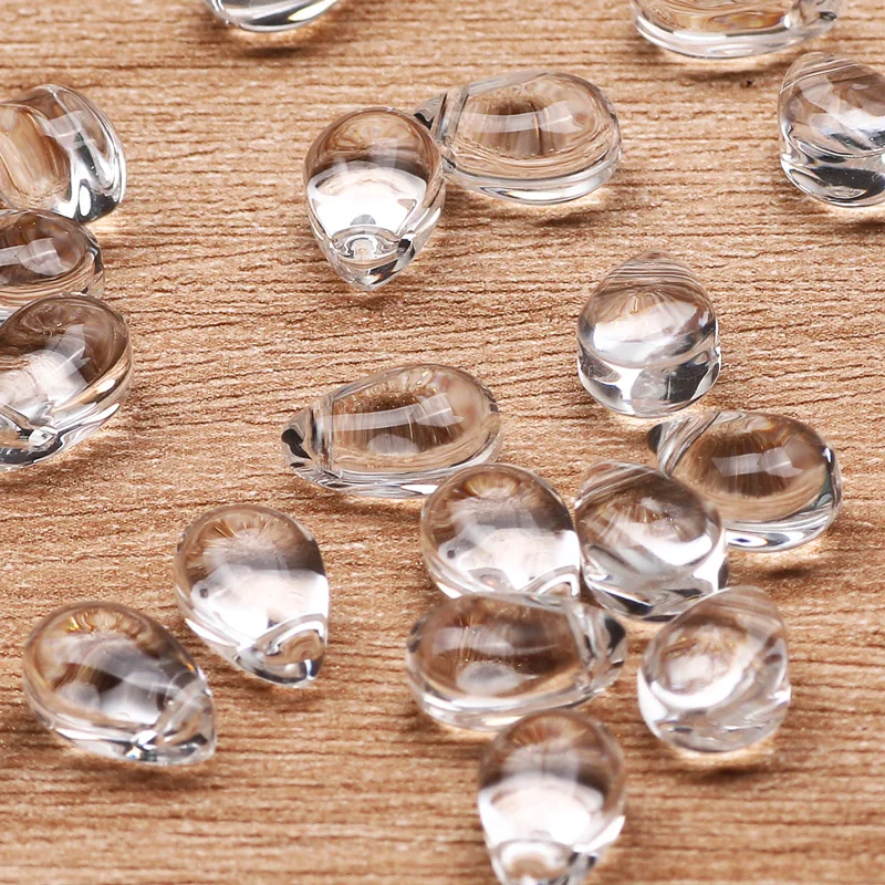 Top Trends: Transparent Water Drop Shape Glass Beads 6x9mm Czech Glass Beads For Jewelry Making DIY Handmade Kids Necklace Bracelet Supplies Shoppable Styles