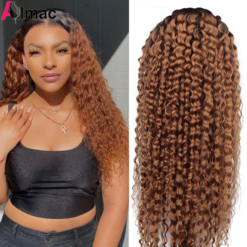 Top Trends: 13x4 Honey Blonde Lace Front Wigs Light Brown Lace Front Human Hair Wig 1B 27 / 30 Water Wave Lace Front Wig Remy Full Lace Wig Shoppable Styles