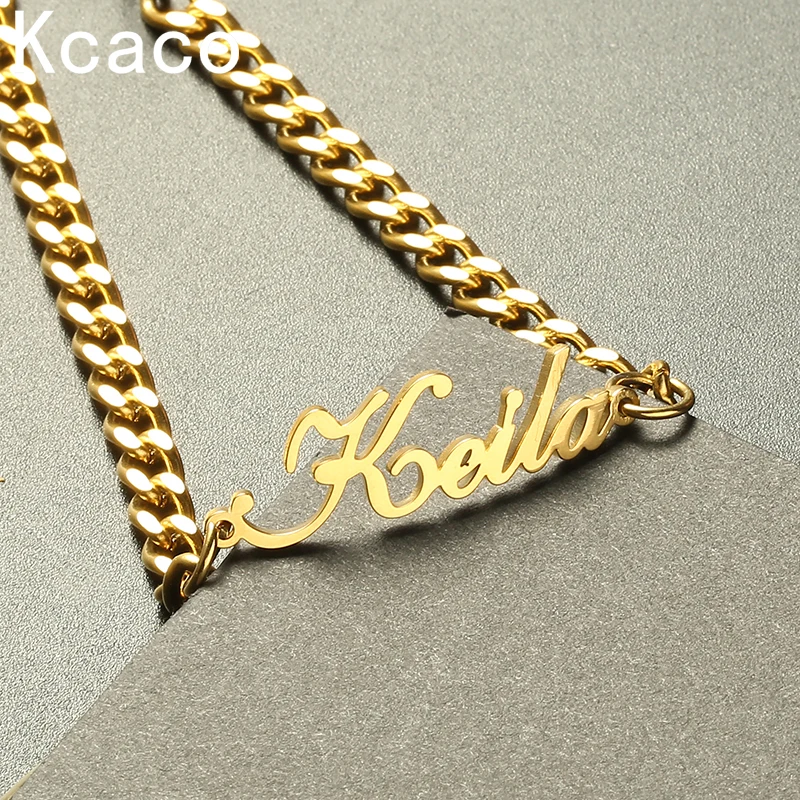 Top Trends: Personalized Customized Hip Hop Jewelry 5mm Cuban Chain Custom Name Gold Silver Color Stainless Steel Bracelets For Men Women Shoppable Styles